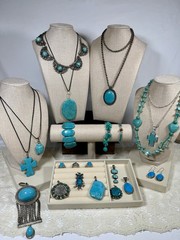 Vintage & Modern Estate 22 Pc Turquoise Inspired Jewelry Lot-All Wearable