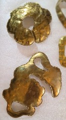 Vintage signed Shirlry Hand Wrought Brass Copper Buckle Brooch more Jewelry Lot