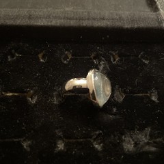 VTG Silver Plated 70s Mood Ring Sz 5