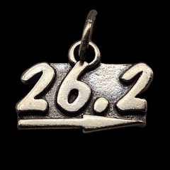 Vintage Sterling Marathon Running Charm 26.2 925 Silver SJC Sundancer Run Goal