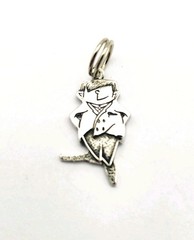 VTG Sterling Silver Cartoon Man In Suit Character Bracelet Charm Pendant – 1.1g