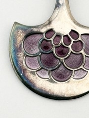 Vintage David Andersen Norway Sterling 925 Pendant W/ Purple Enamel