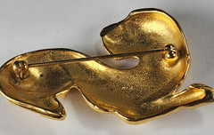 Metropolitan Museum of Art MMA Gold Washed Brass Scythian Lion Brooch Pin 1970s