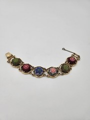 Vintage Celebrity Gold Tone Chunky Tennis Bracelet