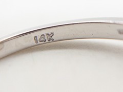 Vintage $6000 1.50ct Si1 H GIA CERTIFIED HEART CUT Diamond 14k White Gold Ring