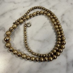Van Dell 1/20 14K Yellow Gold Filled Graduated Bead Necklace 18” Vintage