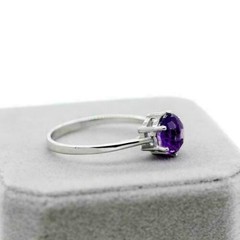 Purple Diamond 2.20 Ct Art Deco Antique Vintage Wedding Ring 925 Sterling Silver