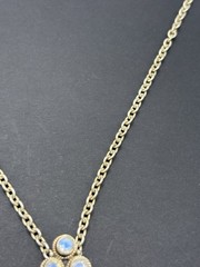 Vintage 20″ Sterling Silver 3.25″ Amethyst Moonstone Cross Necklace 33 Grams F24