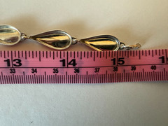 UnoAerre Sterling Modernist Petal Link Choker Necklace 925 Italy 15 in 23.48 gm
