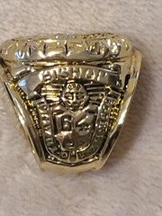 Oklahoma Sooners Big 8 1974 National Championship Ring Gold Tone Size 10