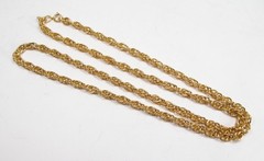 Vintage American Jewelry Chain Co. USA 12K Gold Filled Oval Link Necklace 26.5″