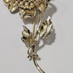 Vintage Coro Jewelcraft LARGE Sunflower Brooch 3.75 Inches