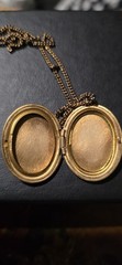 Vintage 12k Gold Filled Oval Photo Locket Multi Strand Chain 1/20 12K GF…