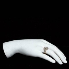 Art Deco Style Round Lab-Created Diamond Wedding 14K Yellow Gold FN Women’s Ring