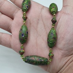 Vintage Venetian Style Amazing Gabri Eyes Glass Beaded Necklace