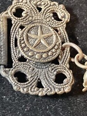Signed SOUVENIR DE MAROC Bracelet Morocco Camels Sword Hand filigree 7.25″ wrist