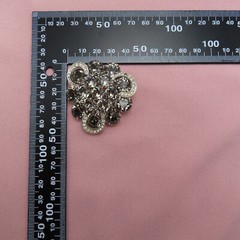 Weiss Rhinestone Brooch Vintage Pin Smoky Clear Faceted Crystal 1.75 inch 110h