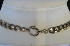 vintage Patricia Locke charm necklace statement Swarovski gold tone 18″ 7 charms