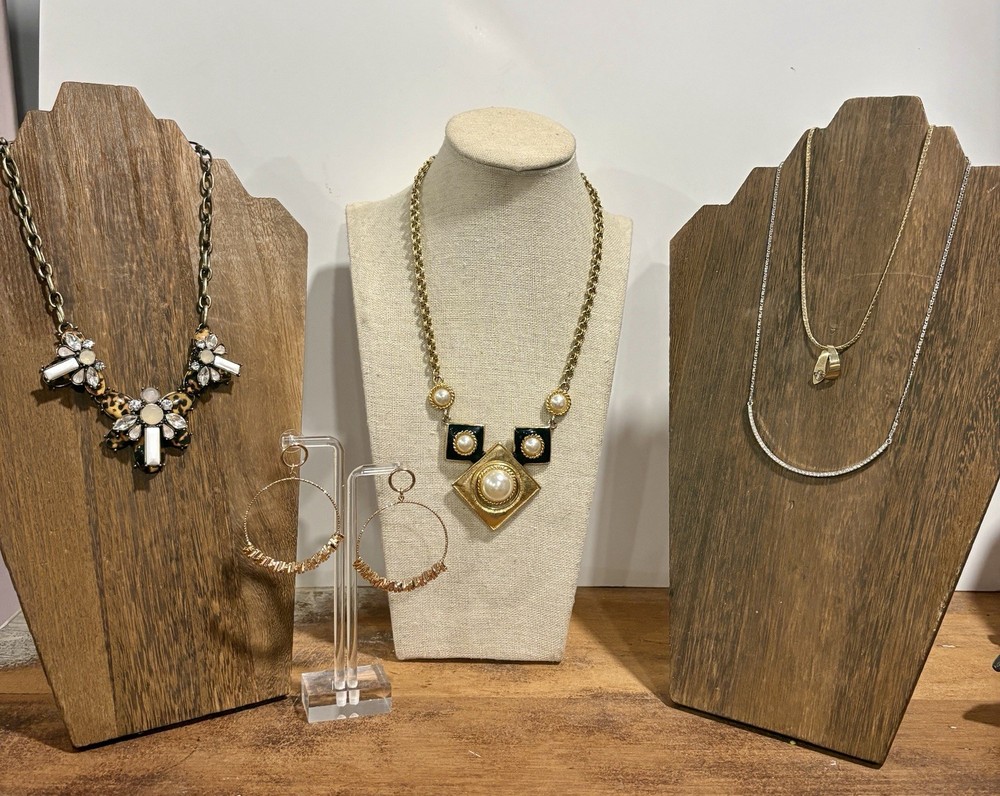 Lot Of Vintage Jewelry 4 Necklaces & 1 Pair Earrings, All Park Lane Signed