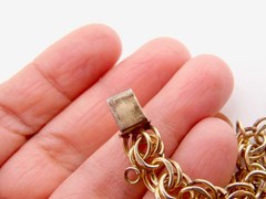 1969 Elco Charm Bracelet Gold Filled Mid Century Modern 3 Charms Christmas Tree
