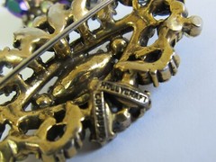 Vintage Hollycraft 1956 Brooch / Pin & Clip-on Earrings- Multicolored FREE SHIPP