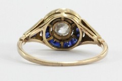 Vintage Art Deco Srtyle Lab-Created Diamond Halo Engagement Ring In 925 Silver