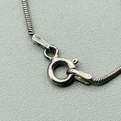 Sterling Oval Bead Stations Necklace From Italy 18” Vintage KC