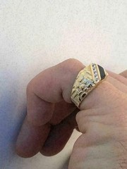 2.5CtArt Deco Round Cut Lab Created Diamond Men’s Anniversary 14K Gold FN Ring