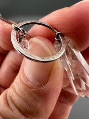 Vintage 925 Quartz Earring Single Sterling Silver Dangle Signed Deb Guyot