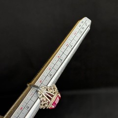 Vintage Ring Silver 875 Soviet Era Ruby size 6.5