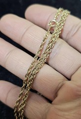 Vtg DESIGNER ACO 1/20 12K GOLD FILLED CHAIN Link NECKLACE 24in- S155