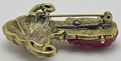 Vintage Selro Selini Asian Thai Princess Brooch Pin Faux Pearls Jewelry Unsigned
