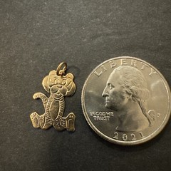 14k GF Gold Filled Charm Tiger No Solid Gold