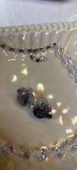 Vintage 1960s Jewels of Distinction Aurora Borealis Crystal Beaded Choker Set