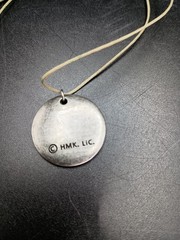 Hallmark Silver Tone Sparrow Bird Heart Round Pendant Cord Necklace 18 inch