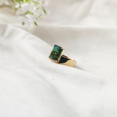 925 silver emerald ring vintage antique Handmade Size 7