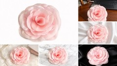 . Silk Couture Flower Brooch – Handmade Elegant Floral Pin