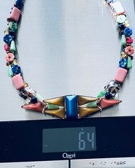 UNIQUE MIXED MEDIA ARTISAN STATEMENT NECKLACE