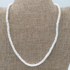Puka Shell Bead Necklaces Choker Various Colors And Sizes Lot Of 6 Barrel Clasp