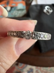 Diamond Eternity Wedding Anniversary Band With Hearts In 14k White Gold Sz 6.5