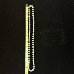 Green Gemstone Beaded Necklace 12.5 In Vintage Green