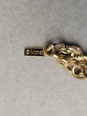 Vintage Monet Necklace Lot Of 2 Gold Tone Diamond Shaped Link And Rope Chain