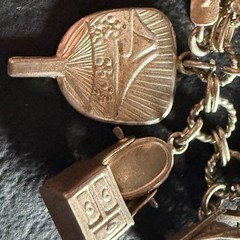 LOADED Vintage Chinese SILVER Charm Bracelet 7” 45 Charms 50 grams