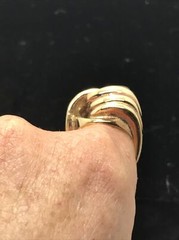 Vintage 18KHGE Gold Plated with Bold Knot Design Ring varied sizes