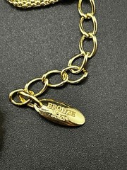 Vintage Beria Collection Bronze 18KT Yellow Gold Plated Carnelian Necklace