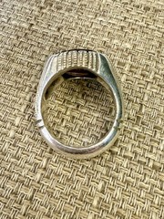 🩸 Hand-Engraved Art Silver Ring Piece-Unique Cherry-Red Masterpiece 🩸