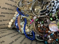 Huge XL Jewelry lot, Vintage and modern. Jewelry Repurpose Box, 16LBS, Lot#1