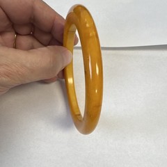 Vintage Bakelite marbled Butterscotch Bangle Bracelet