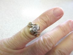 Estate Diamond Ring .85 ctw With .50 ct Center Diamond 14k Size 6 MAKE OFFER