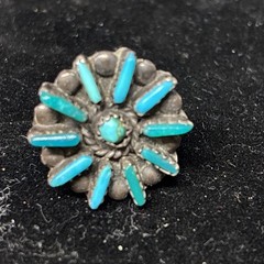 Zuni Navajo Sterling And Turquoise Ring